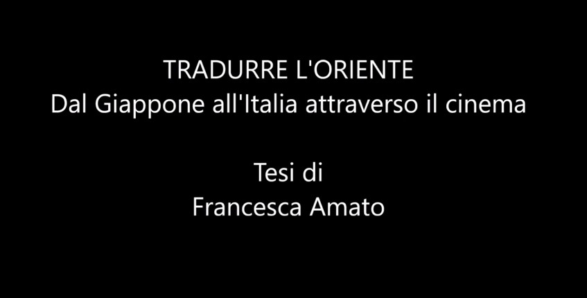 TRADURRE L’ORIENTE - Dal Giappone all’Italia attraverso il cinema